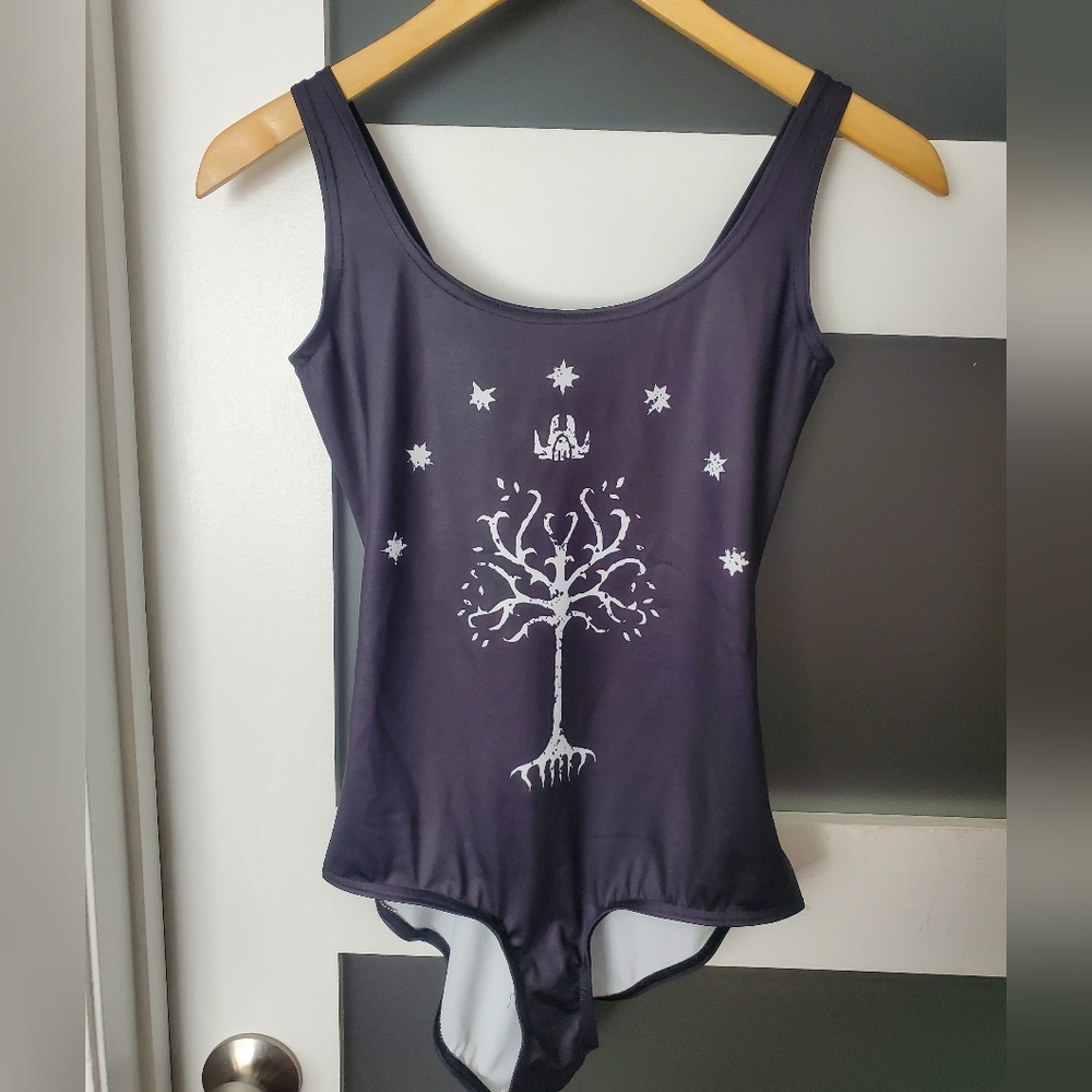 BLACKMILK Tree of Gondor (LoTR) navy blue swimsuit or top medium